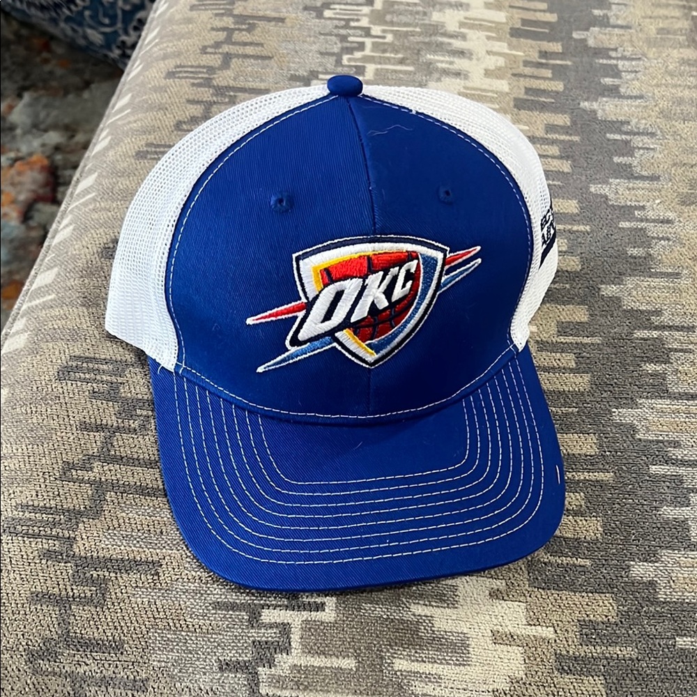 Blue and White OKC Cap